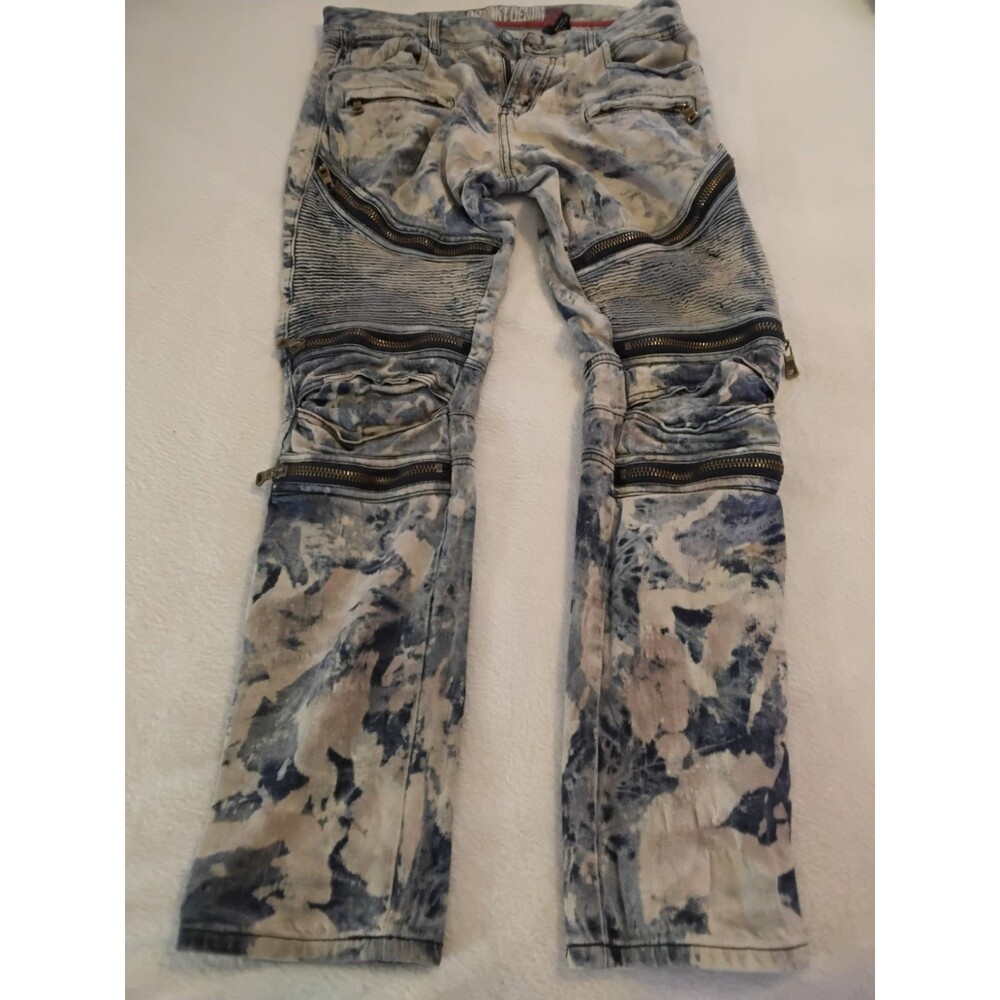 8th Dstrkt Denim Blue Jeans With Zippers Men Size 32 X 32 Rn144386